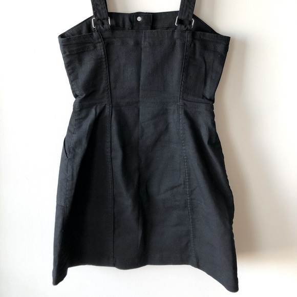 Overall style Jean mini-dress - Picture 3 of 10